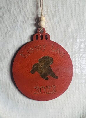 Dog Breed Personalized Custom Ornament Red Green White Holiday Christmas - image1